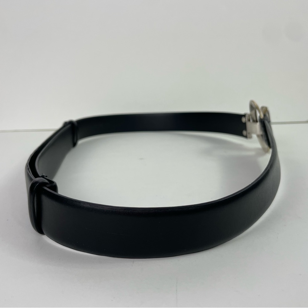 Chico’s Black Leather Two-Tone Decorative Buckle‎ Belt - Picture 5 of 12